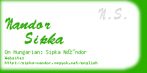 nandor sipka business card